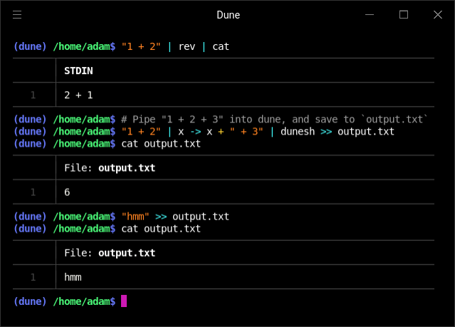 Piping and redirection